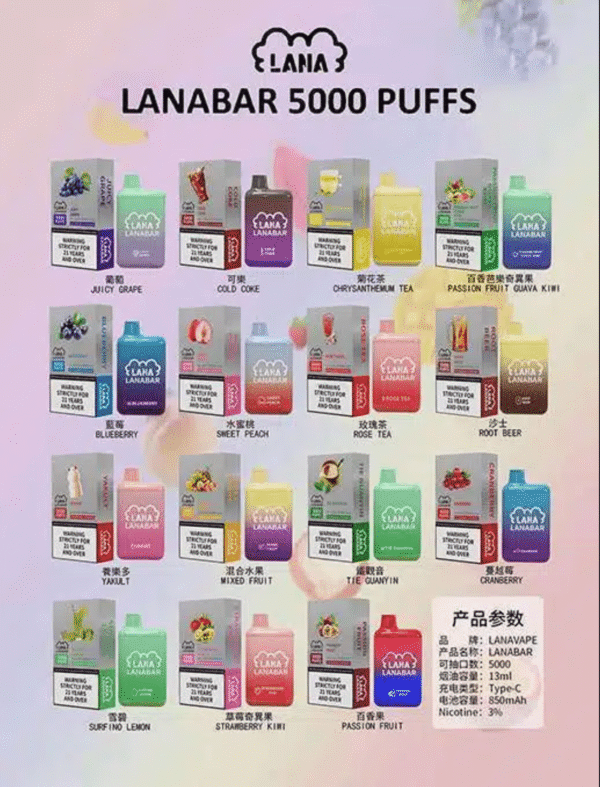 lana拋棄式 口電子煙